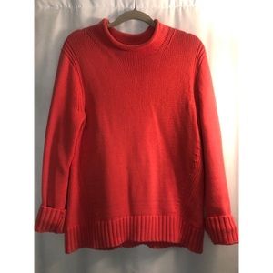 JCrew pink thick sweater